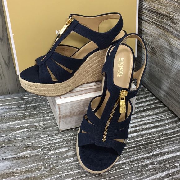 MICHAEL Michael Kors BERKLEY WEDGE CANVAS dark blu - Picture 2 of 8